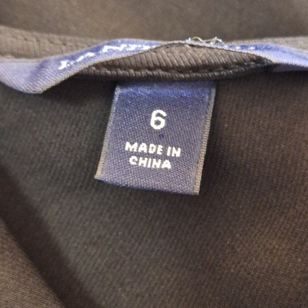 Lands' End Blouse Women's Size 6 Black Polyester Drape Neck Evening Dinner Party - Picture 3 of 8